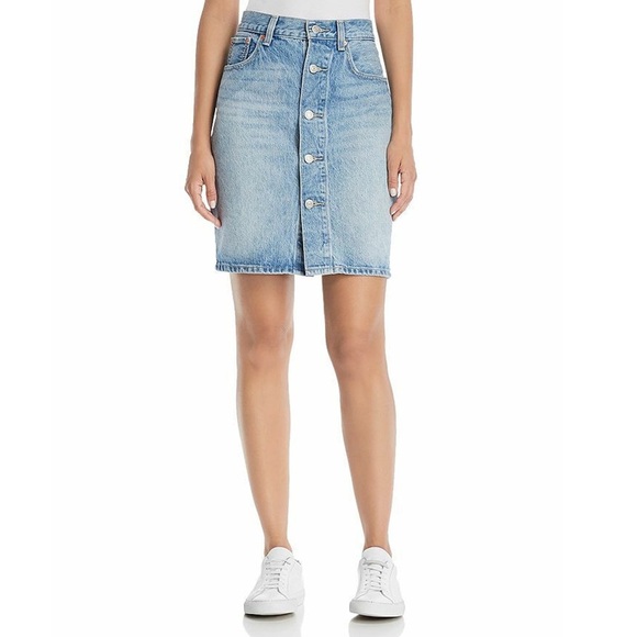 Levi's Light Blue Denim Mini Skirt - Picture 1 of 11